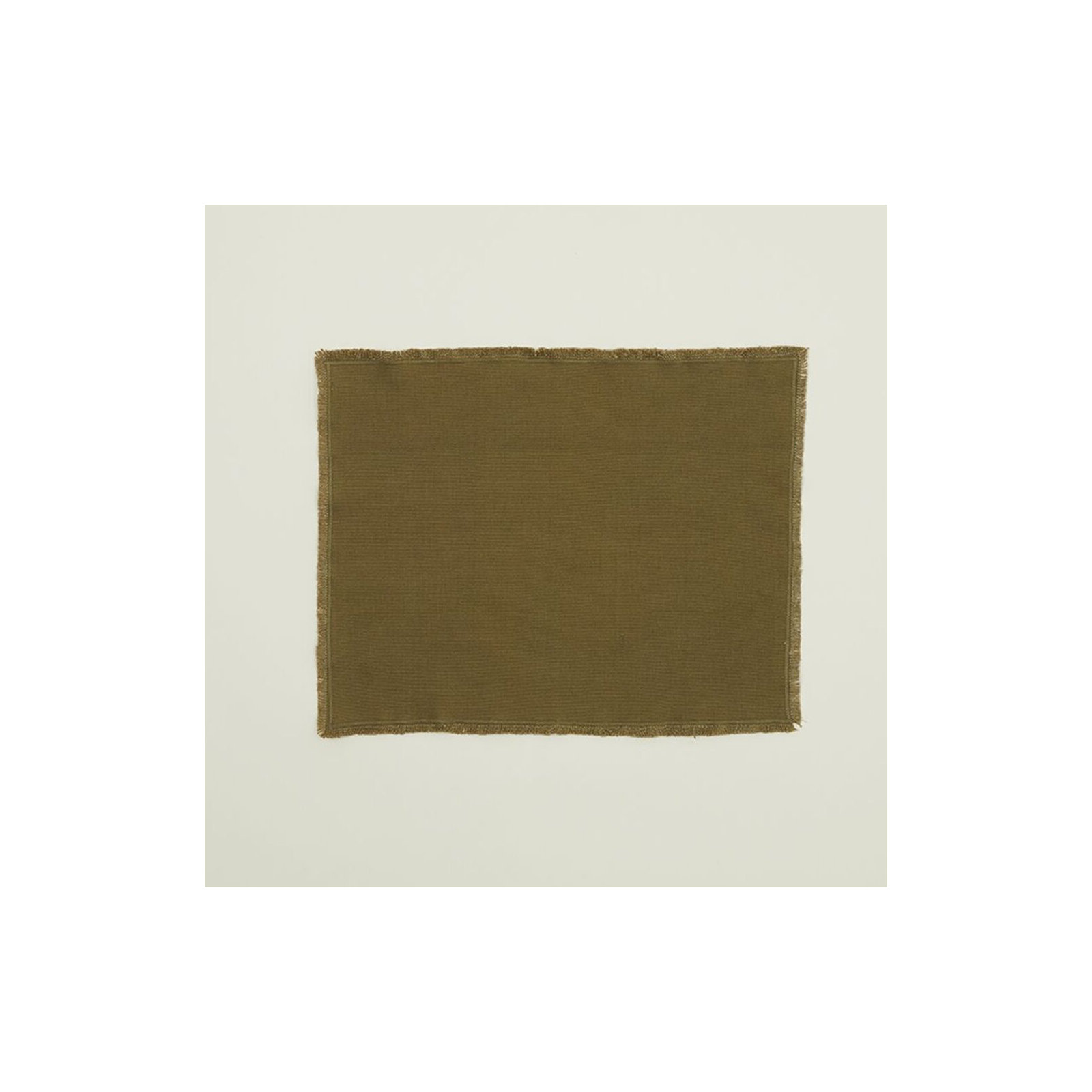 Jarmaine Cotton Rectangle Placemat, Olive