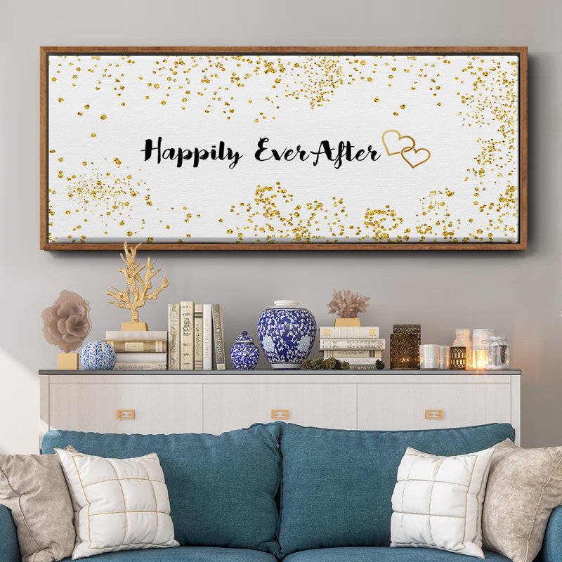 Happily Ever After - toile encadrée, H 20 po x l 50 po