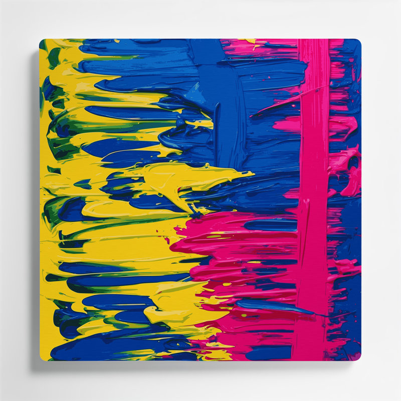 Art mural abstrait en métal 41, H 32 po x l 32 po