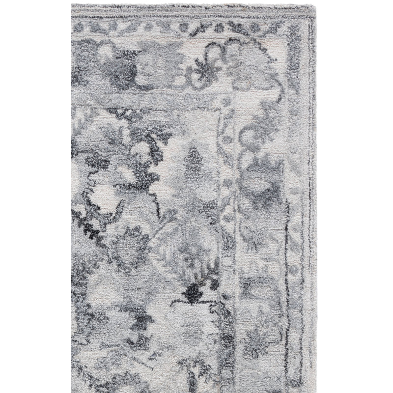 Tapis gris clair / gris anthracite Briah 126, Rectangulaire 8 pi x 10 pi