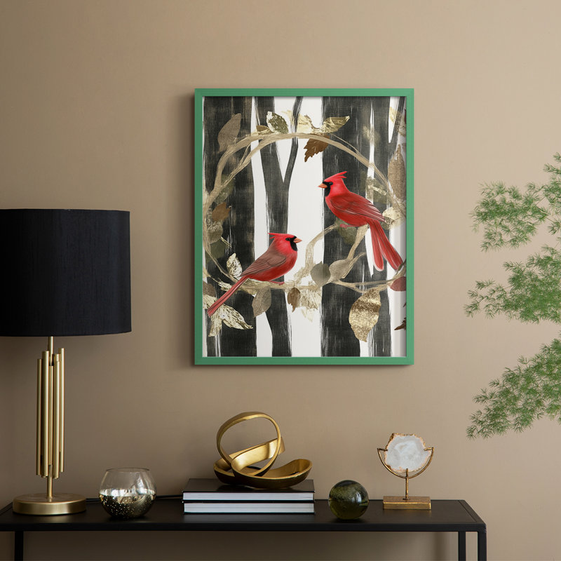 Christmas Holiday Art CDVI, reproduction d'art encadrée - bois massif, H 15 po x l 12 po, Vert