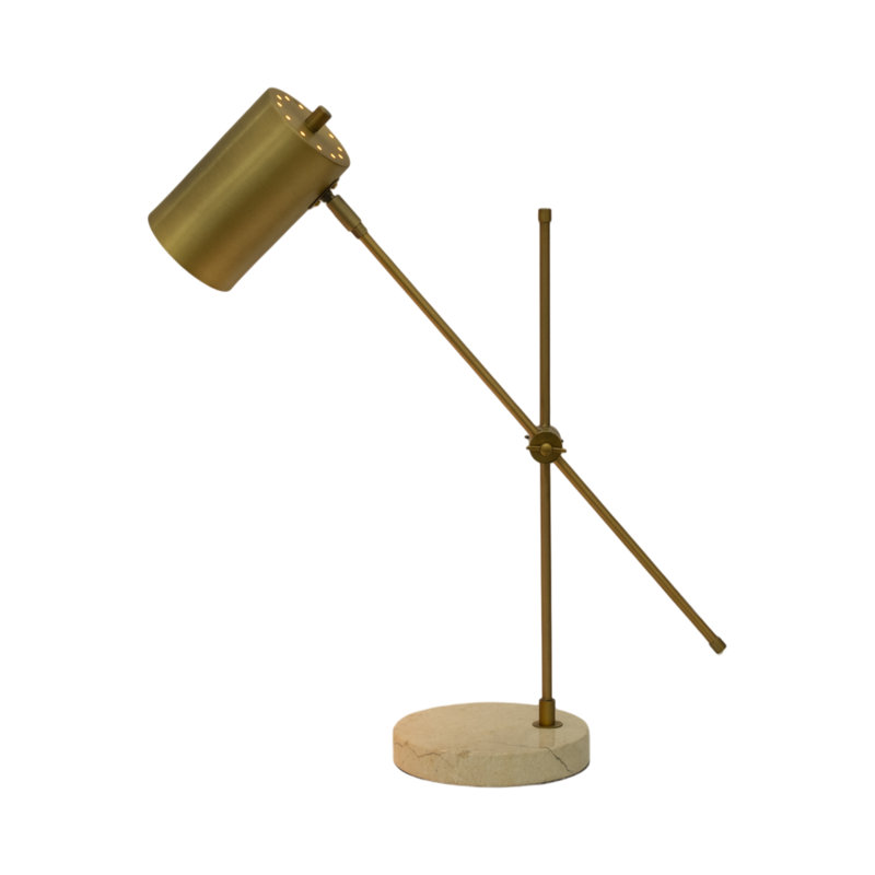 Lampe de table 20 po Zonda Travertine, or, H 20 po - 7 po x 6 po x 20 po