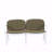 Outdoor Patio Loveseat, PP White Frame With Green Cushion-190299109-190299108