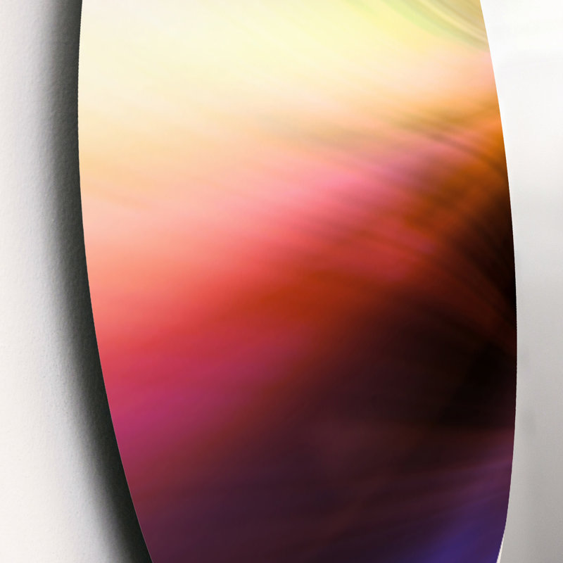 Motif de couleurs incurvé - Ensemble de décoration murale abstraite en métal