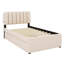 Lit plateforme tapissier avec lit gigogne-2093233527