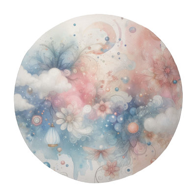 Pastel Splash Braided Rug