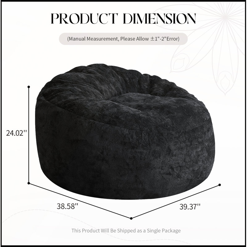 Fauteuil à billes ergonomique ultra-confortable avec rembourrage intérieur haute élasticité réglable et housse amovible lavable
