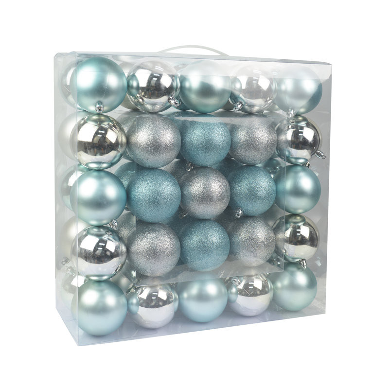 5.7'' Ball Ornament, Silver/Blue