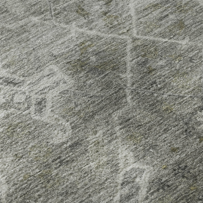 Tapis de qualité supérieure lavable à la machine Mayfield Global, Étain, Rond 8 pi