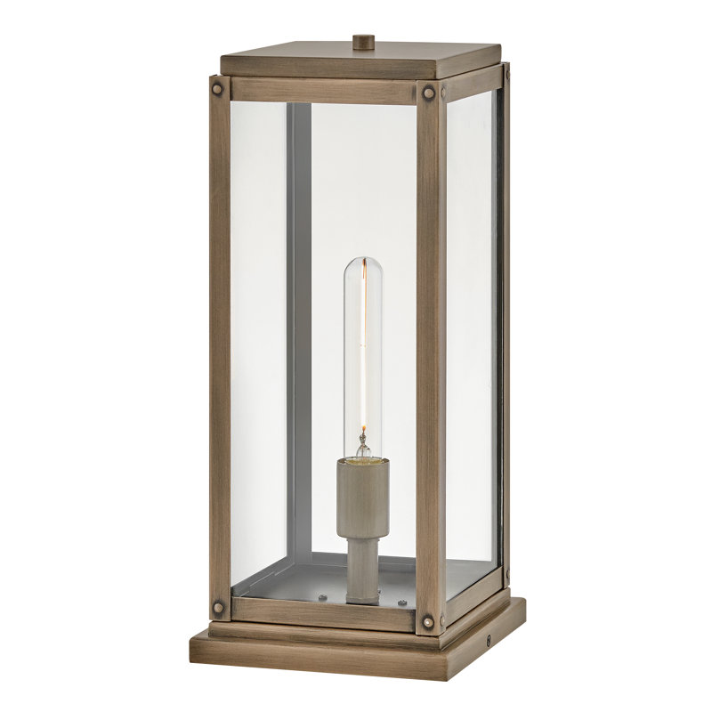 Max Pier Mount Outdoor Lantern, Burnished Bronze, No