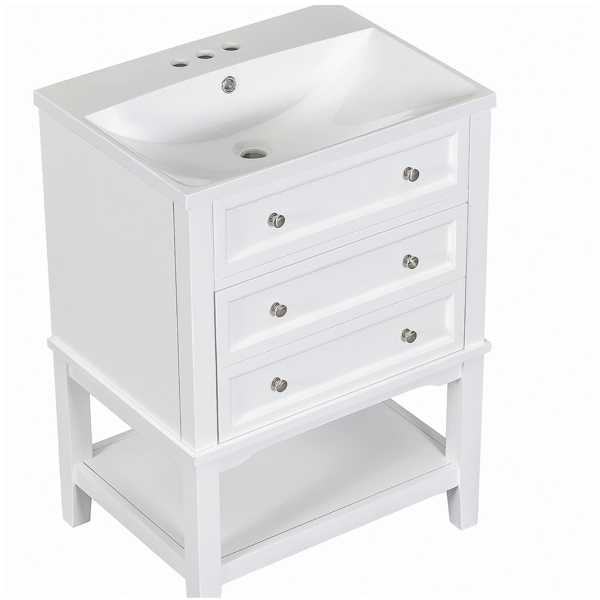 Ebern Designs 24-inch bathroom sink vanity, with sink, with drawer and ...