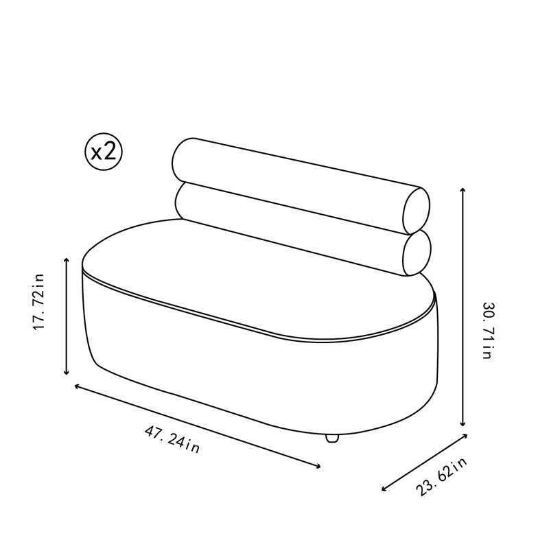Banc rembourré en similicuir, Vert clair