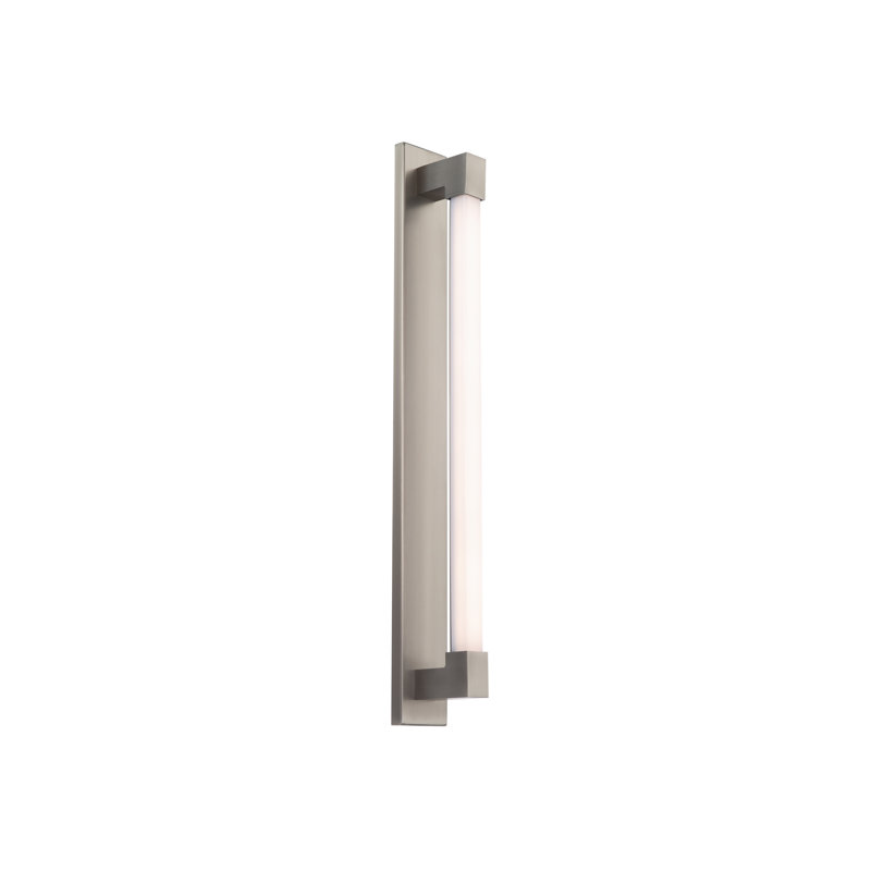 Éclairage pour meuble-lavabo à 1 lumière DEL en nickel brossé Barre, 2 700 K