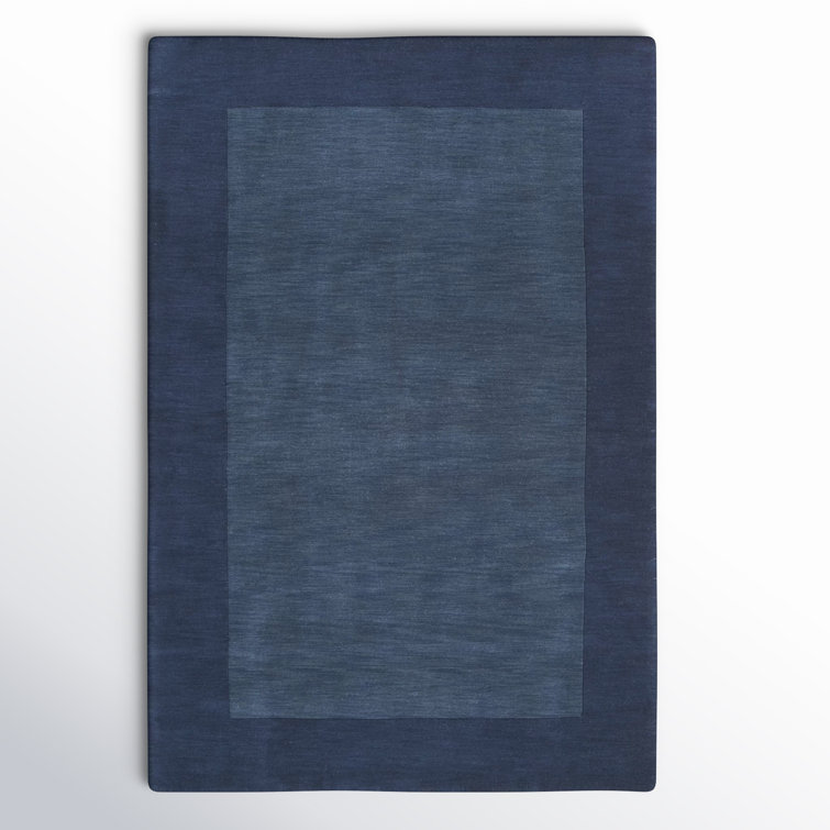 Dolma Handmade Loomed Wool Navy/Dark Blue Rug