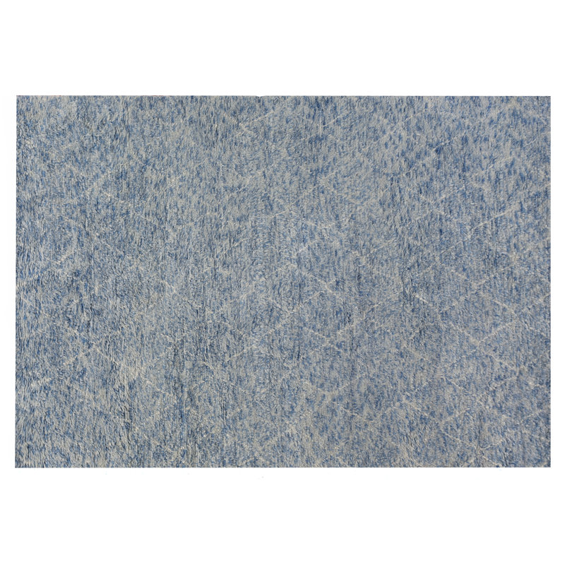 Moroccan Handmade Wool Geometric Area Rug, Rectangle 6' x 9'
