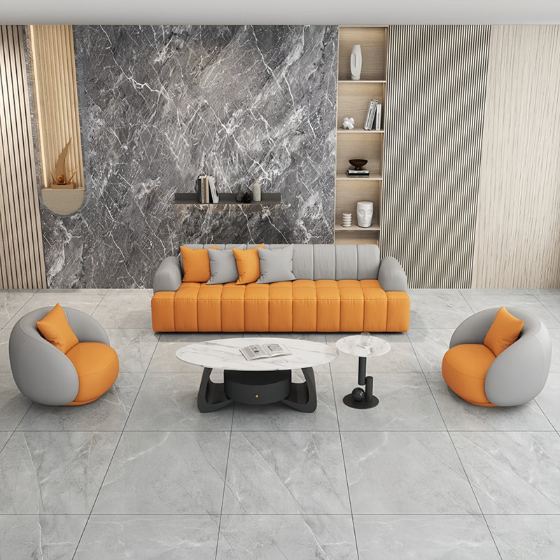 Light luxury sofa tea table combination