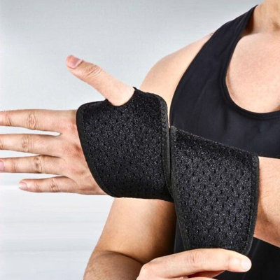 2 Pack Wrist Compression Strap For Fitness Black