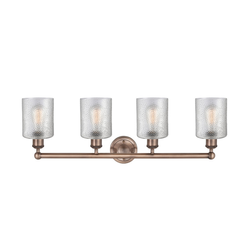 Karon 4 - Light Dimmable Vanity Light, Clear, Antique Copper
