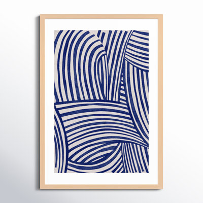 Blue Waves 1 by Marco Marella for Studio M - Framed Wall Art