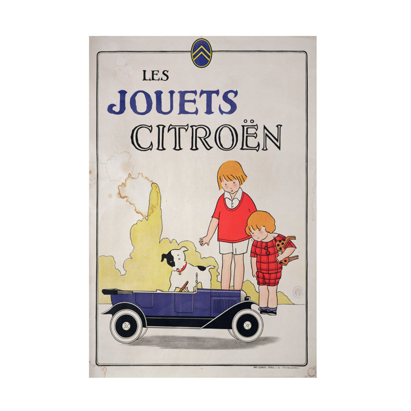 French School Citroen Toys, 1922 Canvas Art, 47" H x 30" W
