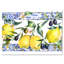 " Lemon Ornament On Blue Geometrical Pattern II "-59643209