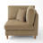Upholstered Camel Corduroy Armchair with Pillow Back, One Arm Single Chair Module Part For Sectional Sofa-1342471573