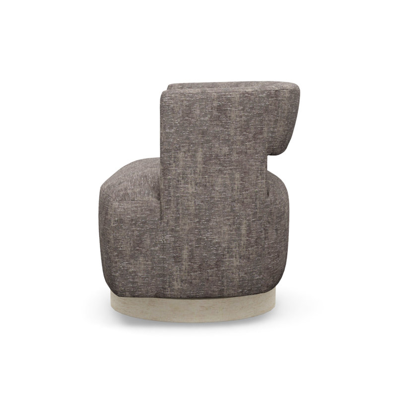 Crystle Swivel Barrel Chair Chair with Ottoman, Sandstone, 8938-45