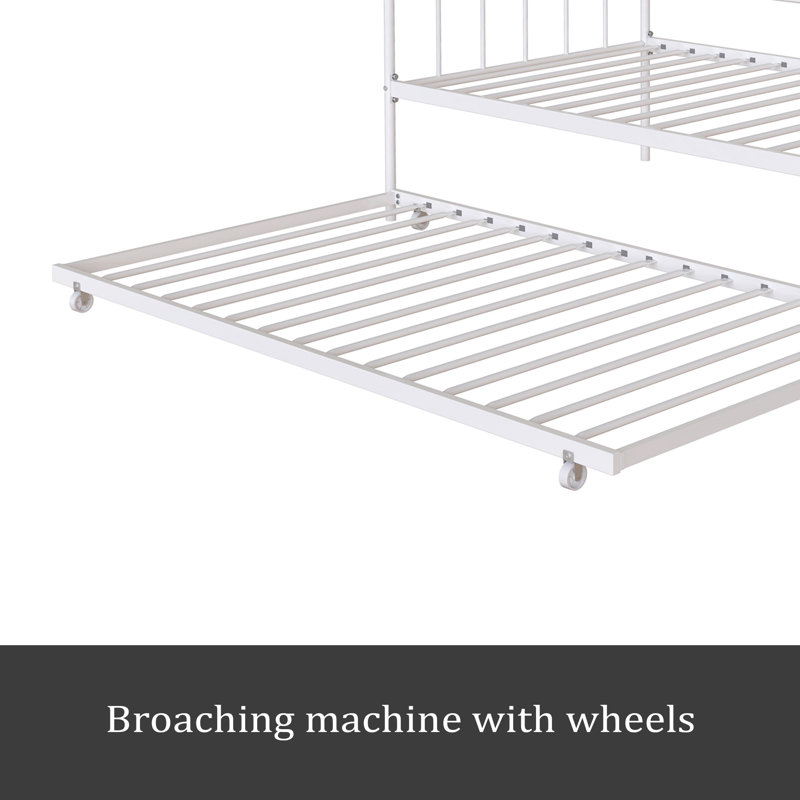 Twin Daybed With Twin Trundle, White