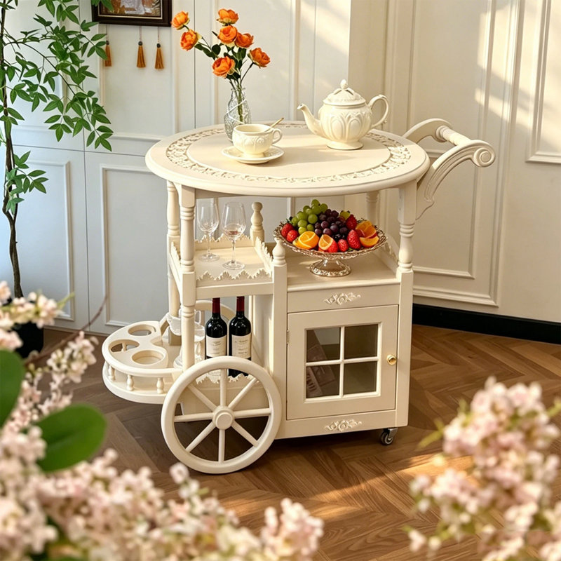 Solid Wood Bar Cart