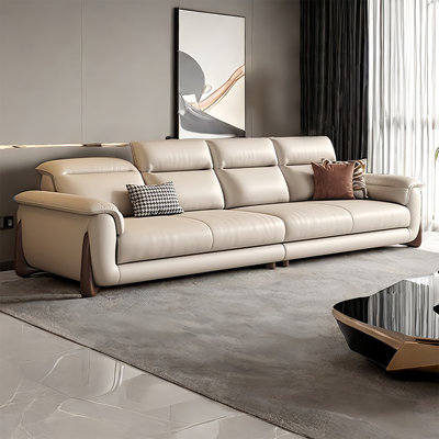 Modern simple small apartment cream style sofa