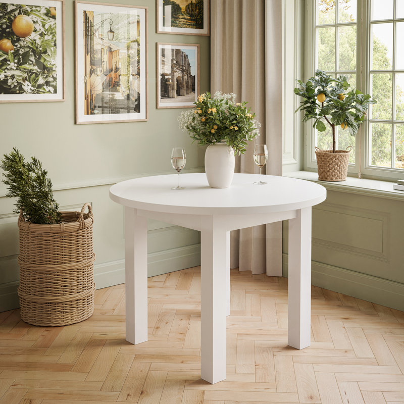 Ohli Round 100cm Restaurant Table, White
