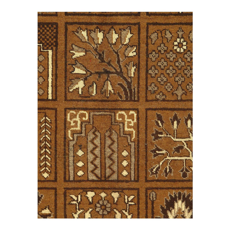 Hand Woven Cotton and Wool Geometric Area Rug