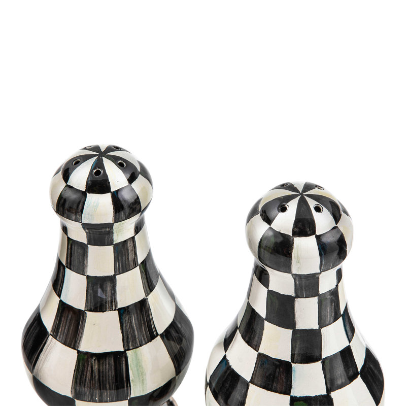 Large Salt & Pepper Shakers, Black/White