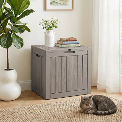 Emperic Design 22.11'' W 30 Gallon Water Resistant Resin Lockable Deck Box