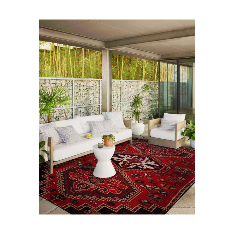 Tapis décoratif noir lavable à la machine, Sous-tapis rectangulaire de 3 pi 3 po x 4 pi 11 po