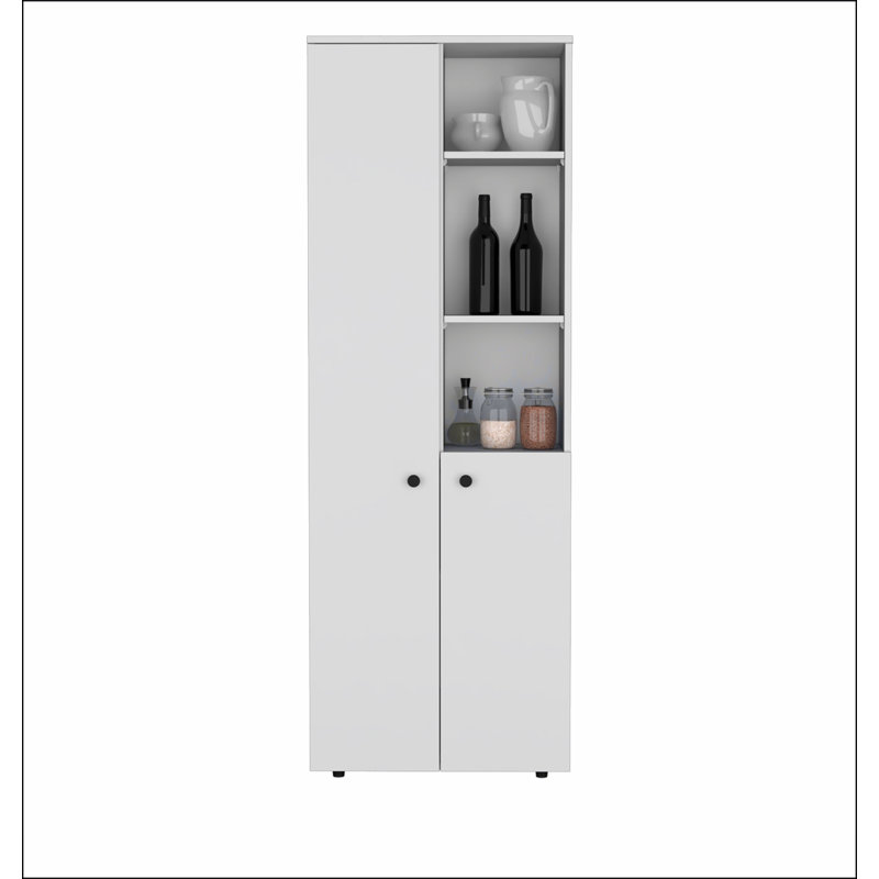 White 2-Door Kitchen Cabinet, White