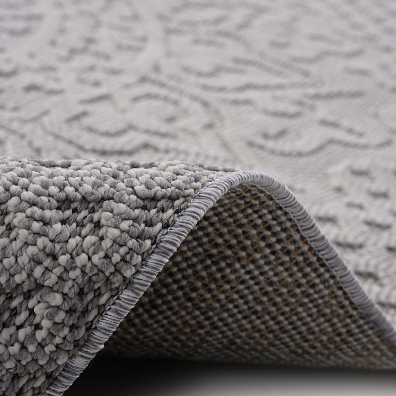 Tapis intérieur / extérieur blanc / ivoire 4X6, Rectangle 4' x 6'2"
