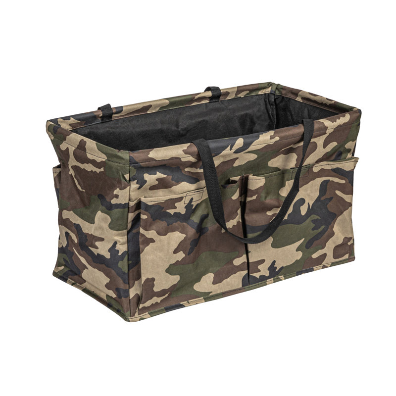Sac fourre-tout polyvalent avec poches Maiko Krush, Vert / géométrie beige