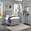 Commode de style transitionnel 1Pc Commode à 5 tiroirs et boutons ronds en feutre avec glissières à roulement à billes-274311100