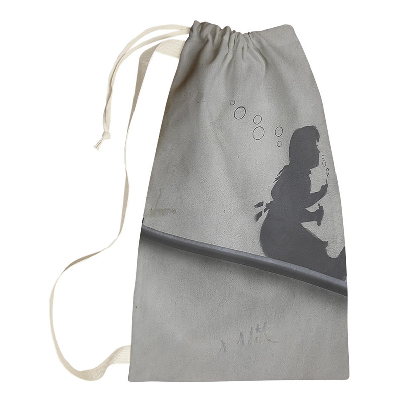 Fabric Laundry Bag with Handles, Large (36" H x 28" W x 1" D)