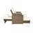 Harker 82cm Long Reclining Double Chaise with Cushions and Table