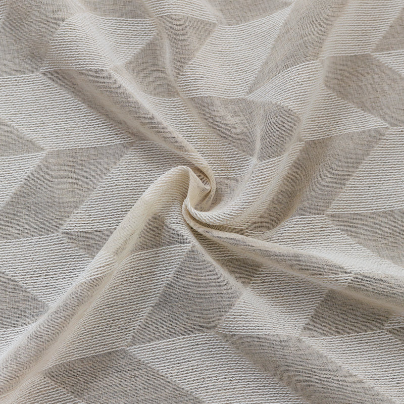 Stavros Sheer Polyester Curtain, Sand, 52" x 54"