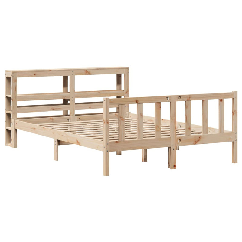 Storage Bed, Brown, European Double (140 x 200 cm)