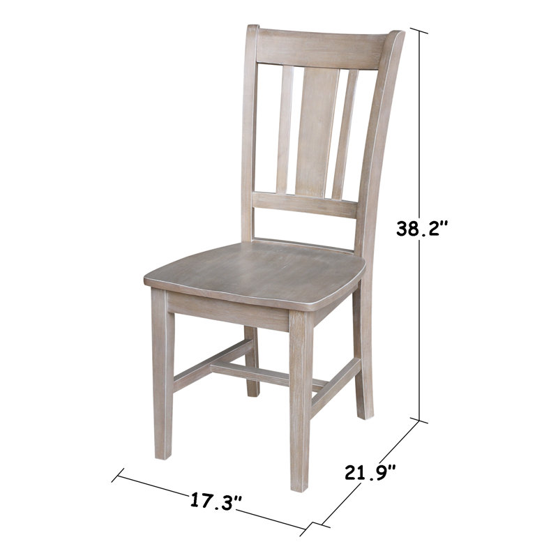Evalyn Solid Wood Side Chair, Washed Gray Taupe