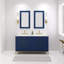 Bristol 60 In. Double Sink Carrara White Marble Countertop Bath Vanity In Pure White With Rectangular Mirrors (S)-1984858329