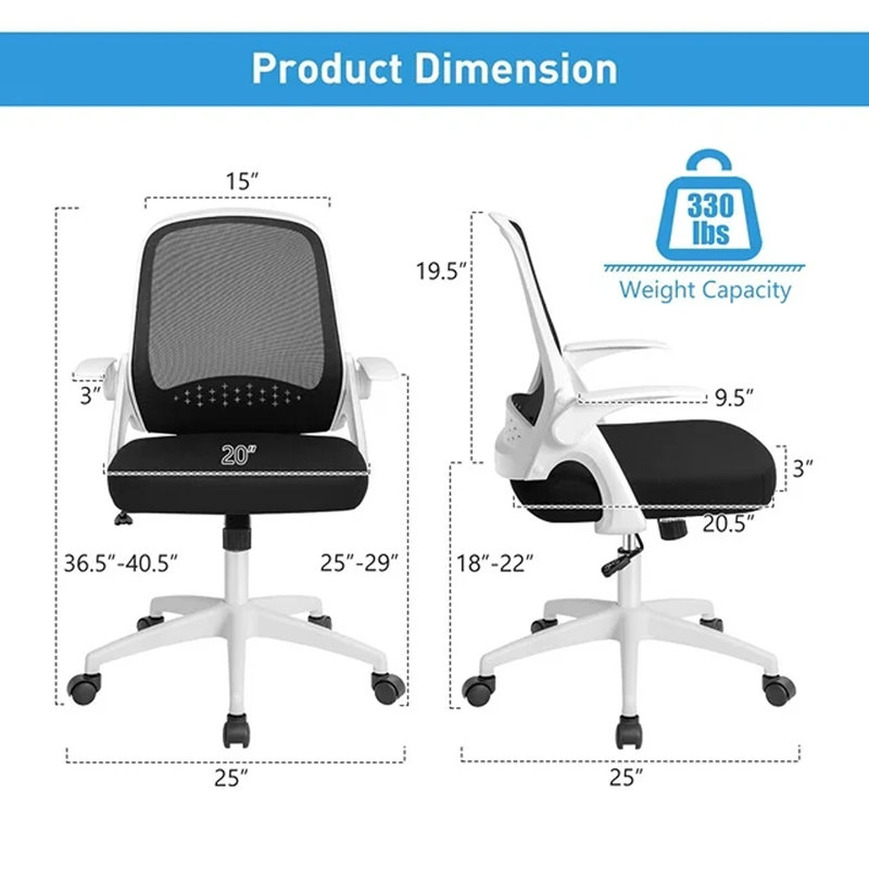 Izy Mesh Task Chair, White