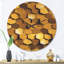 Horloge murale en bois doré-63618514