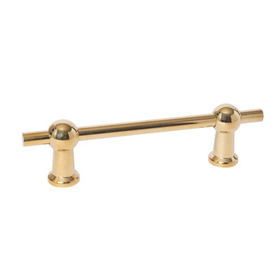 Polished Unlacquered Brass "Elodie" Cabinet Drawer Pull