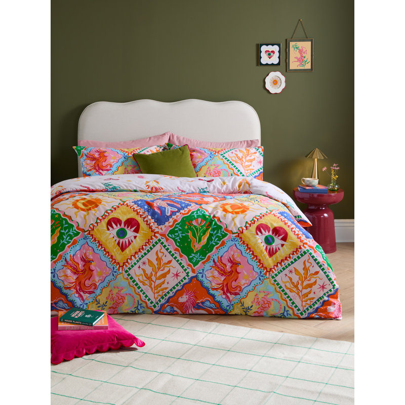 Seraphine Abstract Duvet Cover Set with Pillowcases Included, Single Duvet Cover + 1 Standard Pillowcase