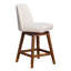 Tabouret de bar ou de comptoir Dunamuggy en bois de chêne avec siège en tissu - ensemble de 4-2092895204-2092895195-2092895192
